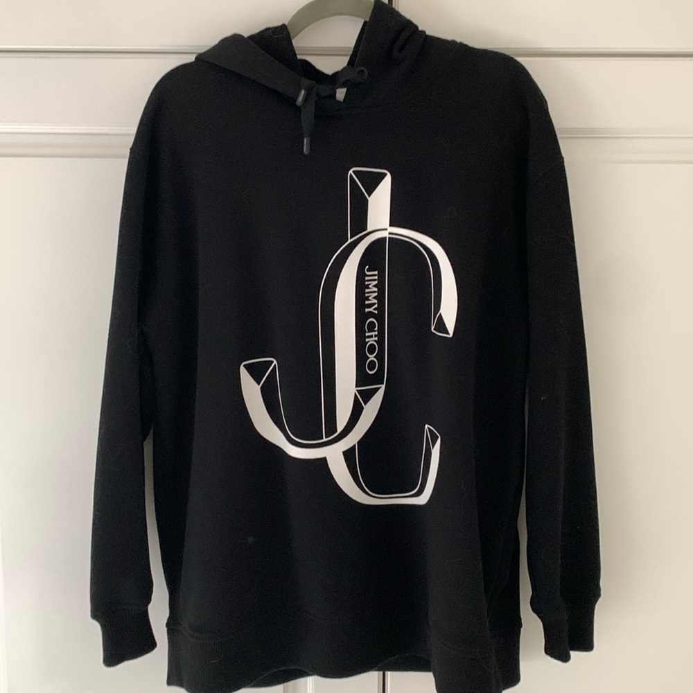 Jimmy Choo AUTHENTIC oversized hooded sweat shirt.